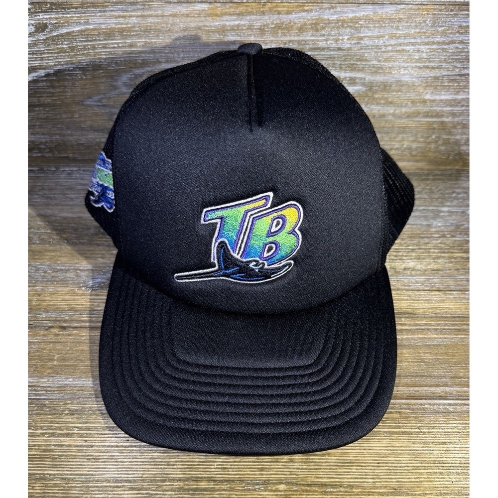 '47 Tampa Bay‎ Devil Rays Inaugural Season SnapBack Black Baseball Trucker Hat